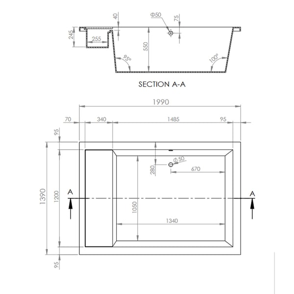 Μπανιέρα Υδρομασαζ Olympia